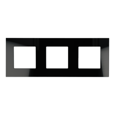 Ramka Szklana Potrójna 3F Czarna DC Smart Home