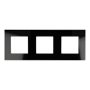 Ramka Szklana Potrójna 3F Czarna DC Smart Home