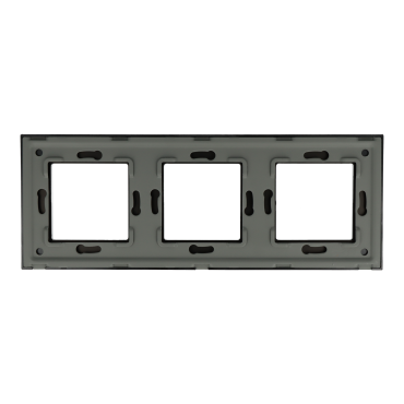 Ramka Szklana Potrójna 3F Czarna DC Smart Home