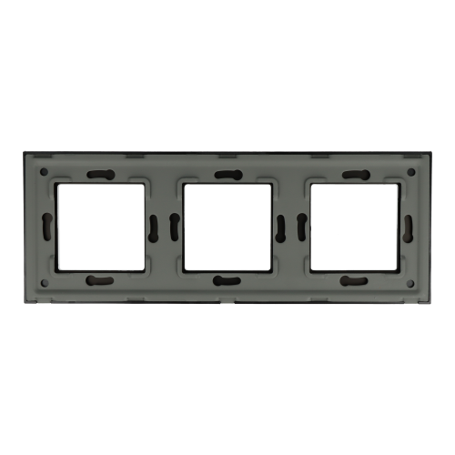 Ramka Szklana Potrójna 3F Czarna DC Smart Home