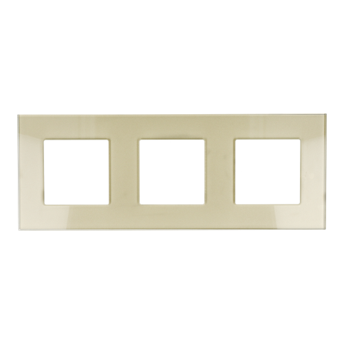 Ramka Szklana Potrójna 3F Złota DC Smart Home