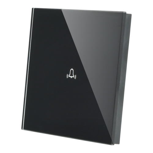 Panel Szklany Pojedynczy Dzwonkowy Czarny DC Smart Home