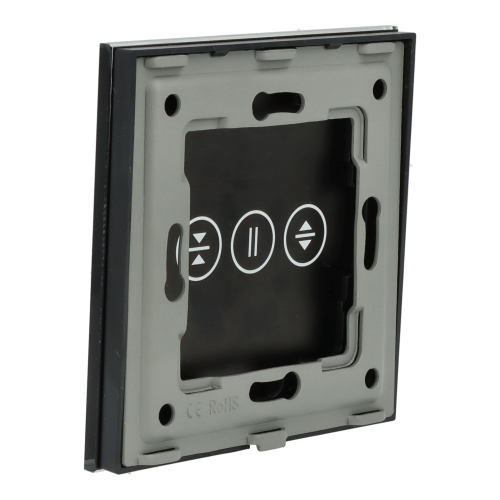 Panel Szklany Pojedynczy Rolet Czarny DC Smart Home