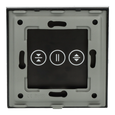 Panel Szklany Pojedynczy Rolet Czarny DC Smart Home