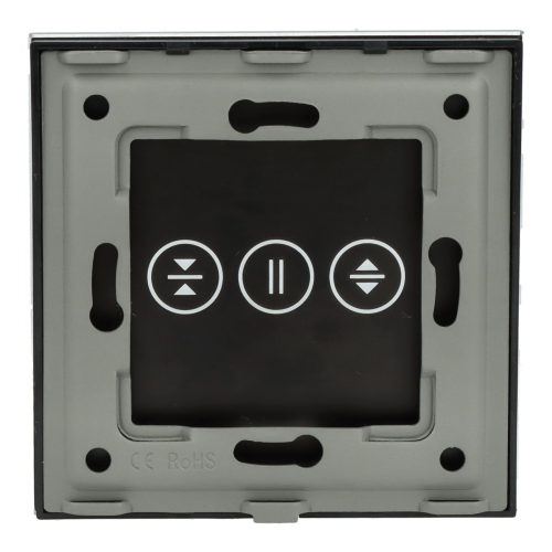 Panel Szklany Pojedynczy Rolet Czarny DC Smart Home