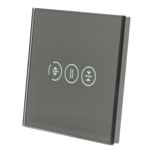 Panel Szklany Pojedynczy Rolet Szary DC Smart Home