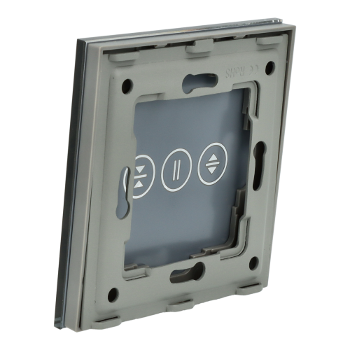 Panel Szklany Pojedynczy Rolet Szary DC Smart Home