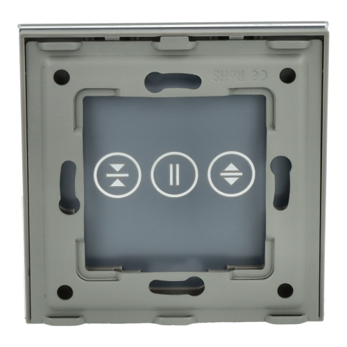 Panel Szklany Pojedynczy Rolet Szary DC Smart Home