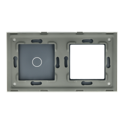 Panel Szklany Podwójny 1G1F Biały DC Smart Home