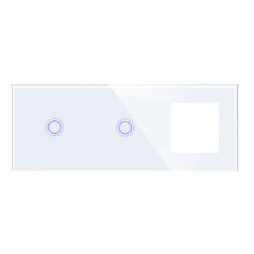 Panel Szklany Potrójny 1G1G1F Biały DC Smart Home