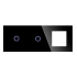 Panel Szklany Potrójny 1G1G1F Czarny DC Smart Home