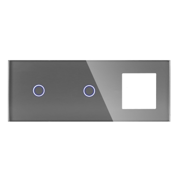 Panel Szklany Potrójny 1G1G1F Szary DC Smart Home