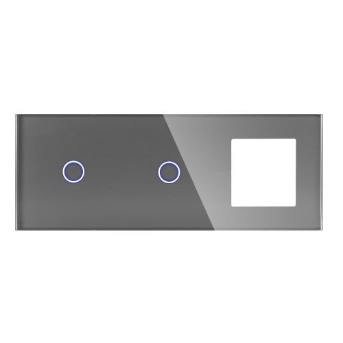 Panel Szklany Potrójny 1G1G1F Szary DC Smart Home