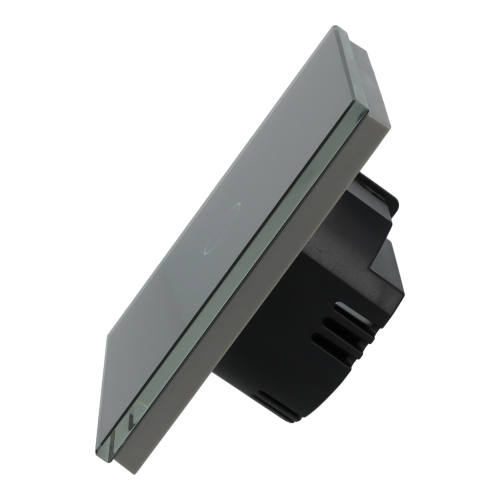 Włącznik dotykowy pojedynczy Wi-Fi + BL Szary z N