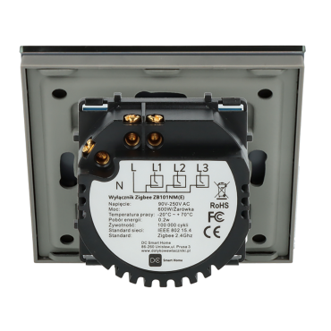 Włącznik dotykowy pojedynczy ZigBee 2.4GHz Szary z N