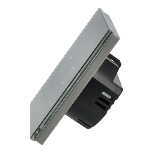 Włącznik dotykowy podwójny ZigBee 2.4GHz Szary z N