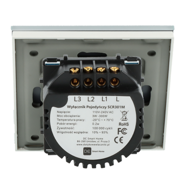 Włącznik dotykowy potrójny Biały Bez N