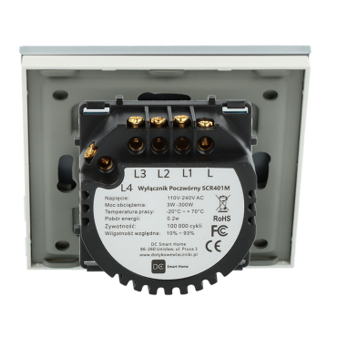 Włącznik dotykowy poczwórny Biały Bez N