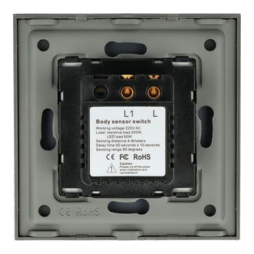 Czujnik ruchu DC SMART HOME szary z ramką szklaną