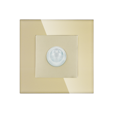 Czujnik ruchu DC SMART HOME złoty z ramką szklaną