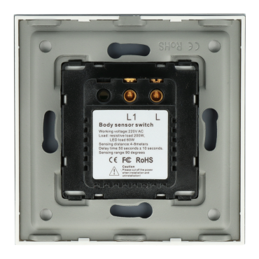 Czujnik ruchu DC SMART HOME złoty z ramką szklaną