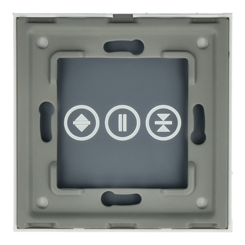 Panel Szklany Pojedynczy Rolet Biały DC Smart Home