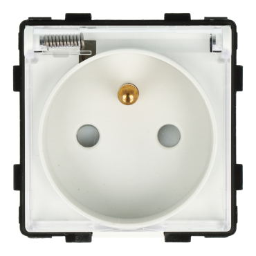 Moduł gniazda z klapką biały DC SMART HOME