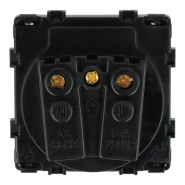 Moduł gniazda z klapką  szary DC SMART HOME