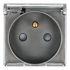 Moduł gniazda z klapką  szary DC SMART HOME
