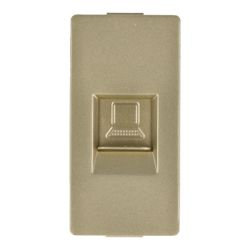 Moduł gniazda LAN CAT6 RJ45 internetu złoty DC SMART HOME