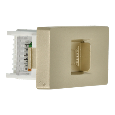 Moduł gniazda LAN CAT6 RJ45 internetu złoty DC SMART HOME