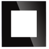 Ramka Szklana Pojedyncza 1F Czarna DC Smart Home