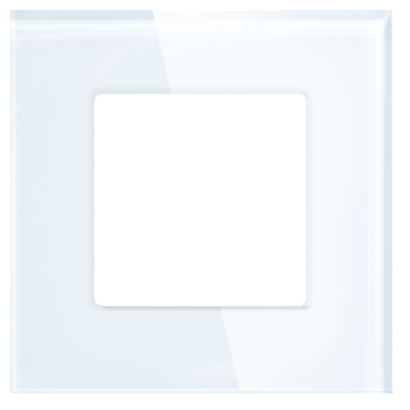 Ramka Szklana Pojedyncza 1F Biała DC Smart Home