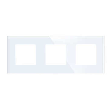 Ramka Szklana Potrójna 3F Biała DC Smart Home