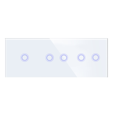 Panel Szklany Potrójny Na 3 Puszki 1G2G2G Biały DC Smart Home