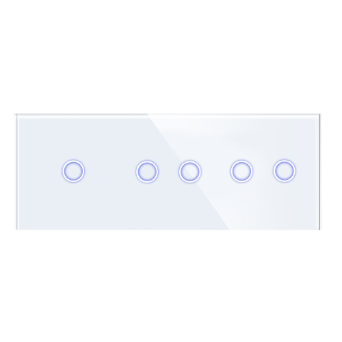 Panel Szklany Potrójny Na 3 Puszki 1G2G2G Biały DC Smart Home