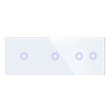 Panel Szklany Potrójny Na 3 Puszki 1G1G2G Biały DC Smart Home