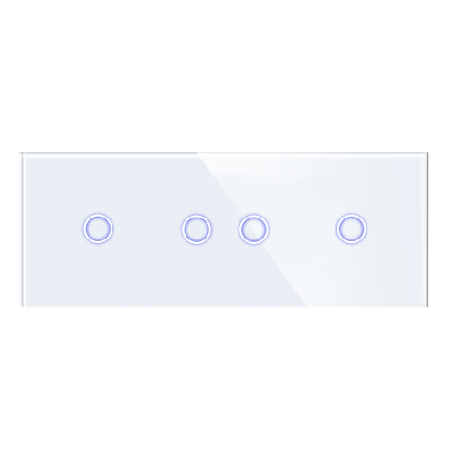 Panel Szklany Potrójny Na 3 Puszki 1G2G1G Biały DC Smart Home