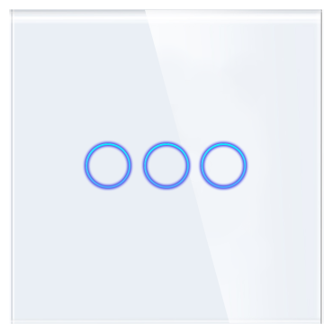 Włącznik dotykowy potrójny ZigBee 2.4GHz Biały Bez N