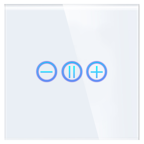 Panel Szklany Pojedynczy Ściemniacz Biały DC Smart Home