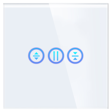 Panel Szklany Pojedynczy Rolet Biały DC Smart Home