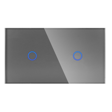 Panel Szklany Podwójny 1G1G Szary DC Smart Home