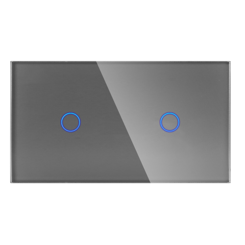 Panel Szklany Podwójny 1G1G Szary DC Smart Home