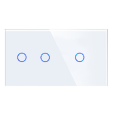 Panel Szklany Podwójny 2G1G Biały DC Smart Home