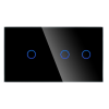 Panel Szklany Podwójny 1G2G Czarny DC Smart Home