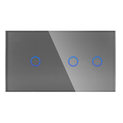 Panel Szklany Podwójny 1G2G Szary DC Smart Home