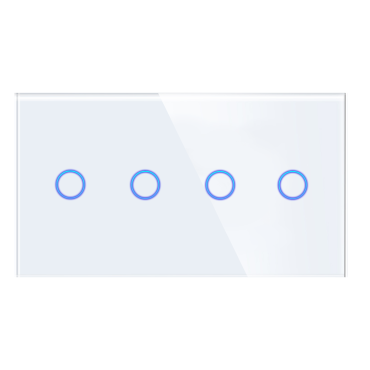 Panel Szklany Podwójny 2G2G Biały DC Smart Home