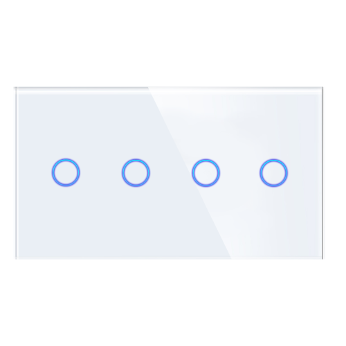 Panel Szklany Podwójny 2G2G Biały DC Smart Home