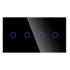 Panel Szklany Podwójny 2G2G Czarny DC Smart Home