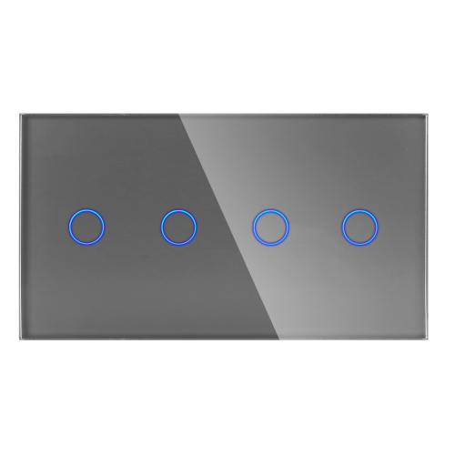 Panel Szklany Podwójny 2G2G Szary DC Smart Home